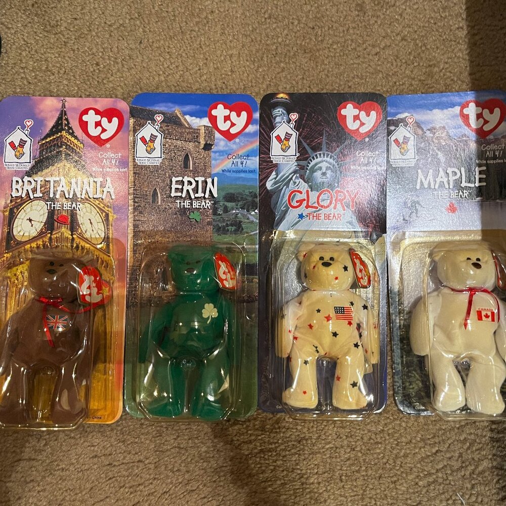 Ty Ronald McDonald House Charities Beanie Bears – Britannia, Erin, Glory & Maple